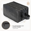 3 Compartment - Leather Toiletry Bag For Men