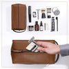 2 Compartment - Leather Toiletry Bag For Men