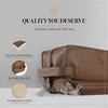 2 Compartment - Leather Toiletry Bag For Men